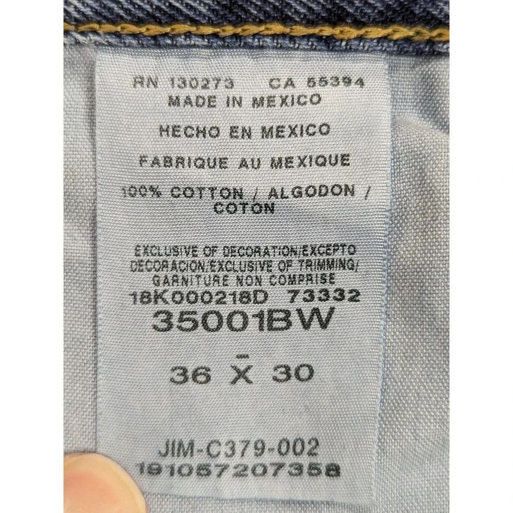 Wrangler Mens Jeans Size 36 x 30 Cotton Blue